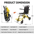 thumbnail image 6 of Foldable Wheelchair with 220 lbs Capacity, 1-Second Quick Fold, Dual Brakes & Breathable Seat - Ideal for Travel, Recovery & Daily Use, 6 of 11