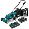 Makita XML03PT1 36V (18V X2) LXT Brushless 18" Lawn Mower Kit with 4 Batteries (5.0Ah)