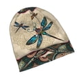 thumbnail image 5 of YUBIKWETE Women's Slouchy Beanie Dragonfly Print Skull Cap Soft Lightweight Chemo Hat Cancer Headwear, 5 of 6