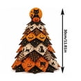 thumbnail image 3 of Halloween Quilted Fabric Tree Decoration for Tabletop Display, Black Cat and Pumpkin Patchwork Ornament for Indoor Home Decor, DIY Seasonal Craft Kit for Fall Holidays, 11.8 Inch, 3 of 7
