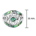 thumbnail image 4 of Hidden Eye Ornate Circles Abalone Shell Inlay Sterling Silver Ring-7, 4 of 5