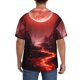 thumbnail image 3 of Balery Red Moon Lava Camisa Casual de Manga Corta con Botones para Hombre, Texturizada, Estilo Cubano, para Playa, Verano-XX-Large, 3 of 5