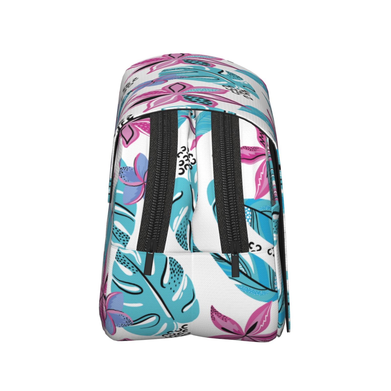 Rateoe Hawaiian Style Pattern Double Clamshell Pen Case, Storage Organizer with Two Zipper Compartments– Holds Up to 50 Pencils & Pens