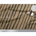 thumbnail image 3 of Soimoi Brown Cotton Poplin Fabric Line Geometric Print Fabric by the Yard 42 Inch Wide, 3 of 3