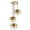 Brushed Gold / Copper, variant on CH57514-BK/SM-Kuzco Lighting-Samar - 3 Light Chandelier-10.38 Inches Tall and 14 Inches Wide-Black Finish