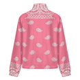 thumbnail image 6 of Jackets for Women Winter Coat Jackets Flannel Stand Collar Jacket(Pink Paisley Bandana Pattern,Size:S-4XL), 6 of 7