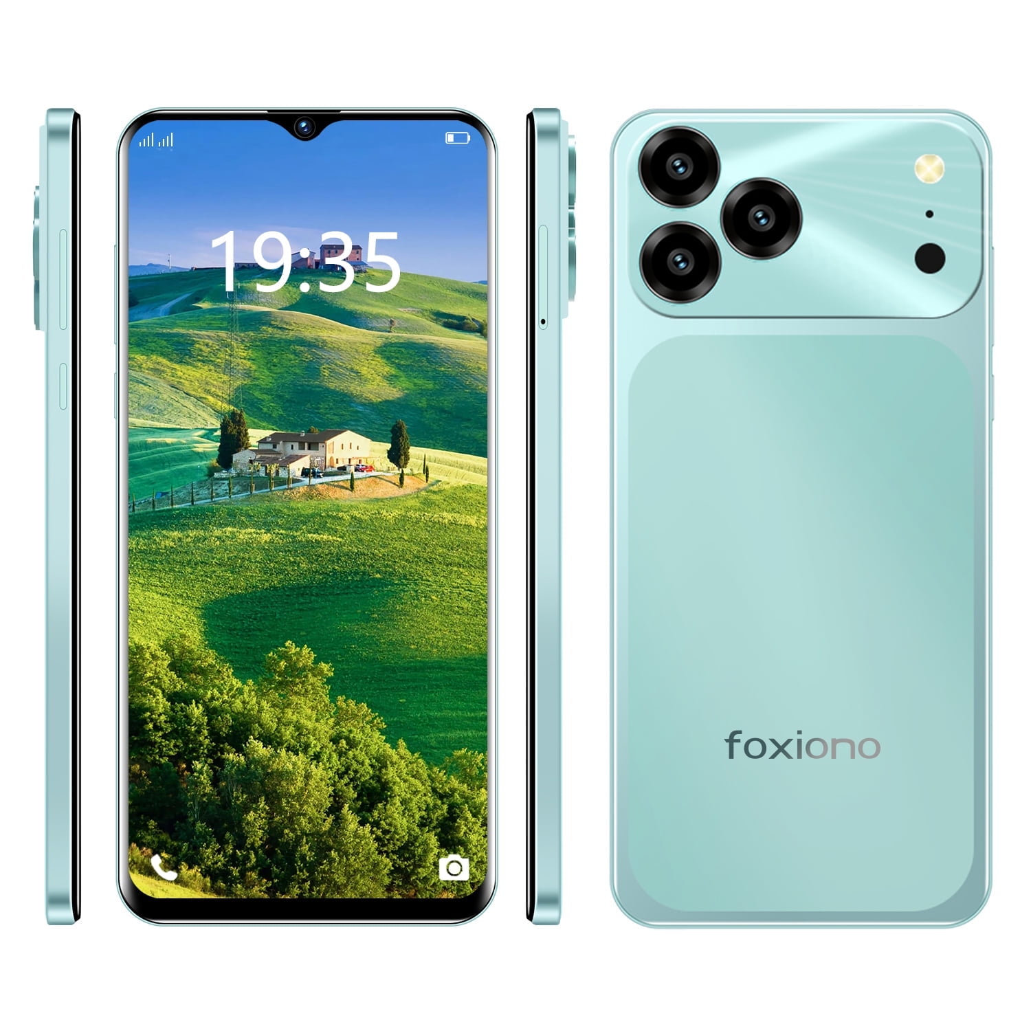FOXIONO X28 Unlocked Smartphone,16GB+128GB,6.56" HD+90Hz Screen,4000mAh Battery, 13MP+5MP,Android 9.0 Dual SIM 4G Mobile Phone(Green)