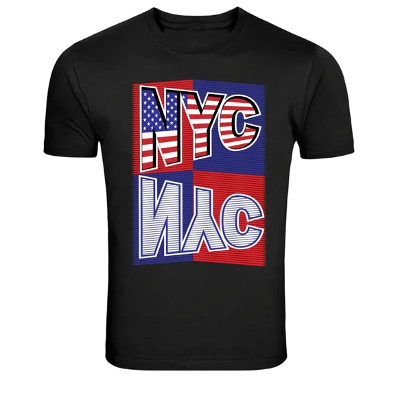 NYC Urban City Typography Graphic New York Street Style Unisex T-Shirt K1443, S-5XL