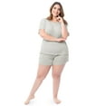 thumbnail image 3 of Fruit of the Loom Women's Soft and Breathable Short Sleeve Crew Top & Pajama Short Set, Sizes S-4X, 3 of 11