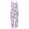 thumbnail image 2 of Chenglor Toddler Girls Baby Romper Girl Jumpsuit Kids Floral Cartoon Easter Bunny Playsuit Strap Romper Suspender Overalls Summer Outfits Clothes #Light 9-10 Years, 2 of 4