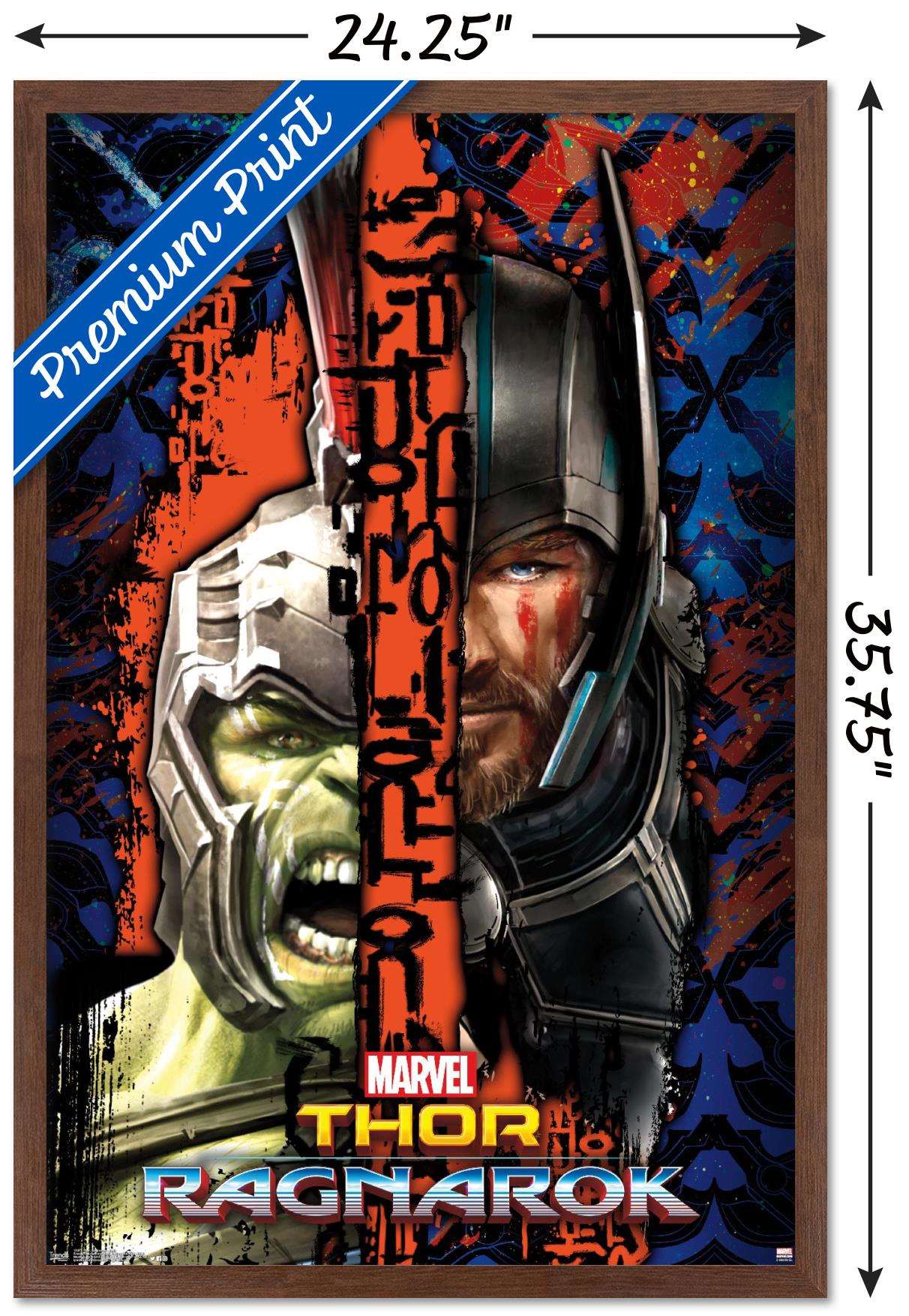 Marvel Cinematic Universe - Thor: Ragnarok - Split Wall Poster, 22.375" x 34", Framed