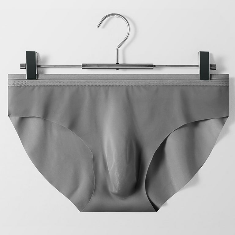 adviicd Cotton Underwear For Men Boxers Briefs For Men Men's Cotton Stretch  No Show Brief Underwear Grey 3XL 