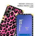 thumbnail image 5 of FKBRCL4U Compatible with Samsung Galaxy S24 Plus Case, Pink Black Leopard Luxury Golden Decoration for Girl Women Soft TPU Shockproof Protective Hard PC Back, 5 of 7