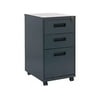 Alera 3-Drawer Lockable Steel Pedestal File Cabinet, Charcoal