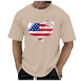 thumbnail image 3 of Wyzesi Striped T Shirt Kids Boys Independence Day Fashion Men'S T Shirt Summer Short Sleeve Top Breathable Comfortable Blue Red Flag Pattern Festive Casual Wear, 3 of 5