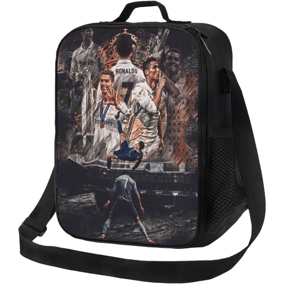 Soccer Player #7 Ronaldo Lunch Bag For Daily Work Sport Outdoor Football Fans Lunch Box-Style 40