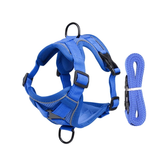 Dog Harness Vest Reflective Vest Style Harness and Leash Escape Proof Breathable Pet Chest Vest Walking Leash for & Small Medium Dogs Adjustable Pet Harness Walking Control Vest Pet Gear