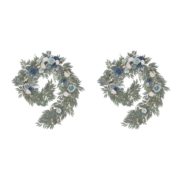 Enredadera de flores artificiales Cateissary guirnalda de bodas Azul 2Conjunto