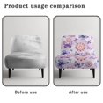 thumbnail image 6 of HELLHERO Butterfly Datura Flower Armless Accent Chair Cover, Dustproof Elastic Bottom Armless Accent Chair Protector for Dining Room Office, 6 of 8