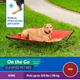 thumbnail image 5 of Coolaroo On the Go Elevated Travel Dog Bed, King, Red, 5 of 8