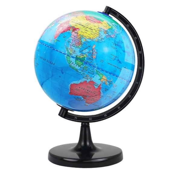 6'' Geographic World Globe for Kids,Educational World Globe with Stand,Decorative Rotating World Map Globes Decor,Political Globe for Classroom Geography Teaching,Kids Room