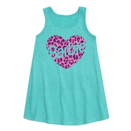 

Barbie - Leopard Heart - Classic Barbie - Toddler and Youth Girls A-line Dress