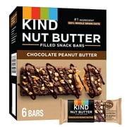 KIND Nut Bars, Chocolate Peanut Butter Nut Butter Filled Bar, 1.3 oz, 6 Count