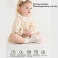 thumbnail image 5 of Girls Cotton Knee Socks with Not Slip Bottom & Lovely Lace Bowknot Learn to Walk Socks Not Skid Socks for Ages 1 to 5, 5 of 9