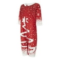 thumbnail image 3 of Elippeo Christmas Family Pajamas Matching Christmas Pajamas for Family, Long Sleeve Star Tree Print Tops + Pants Set Sleepwear, 3 of 10