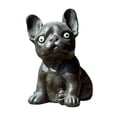 thumbnail image 3 of Mini estatua de bulldog francés, pequeña escultura, mascota de té, adorno de mesa Negro, 3 of 9