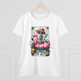 thumbnail image 3 of Women's Cotton Tee, Summer Tee, Flamingo Tee, 3 of 4