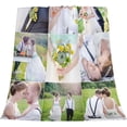 thumbnail image 3 of Custom Blanket with Photo Text Personalized Bedding Throw Blankets Customized Flannel Fleece Blankets for Family Birthday Wedding Gift Fits Couch Sofa Bedroom Living Room - 30"x40" Blankets, 3 of 5