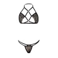thumbnail image 4 of Gibobby Ropa sexy de mujer para sexo Conjunto De Lencería Erótica Ropa Interior Sexy para Mujeres Encaje Mujeres Lencería Cuello en V Ropa de Dormir(Negro, M), 4 of 5