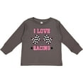 thumbnail image 3 of Inktastic I Love Racing Rally Flags Girls Girls Long Sleeve Toddler T-Shirt, 3 of 5