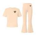 thumbnail image 5 of Mooqilaa Girls Outfit Sets Short Sleeve, Printed Summer 2 Piece Girls Clothing Sets Beige Size 14, 5 of 5