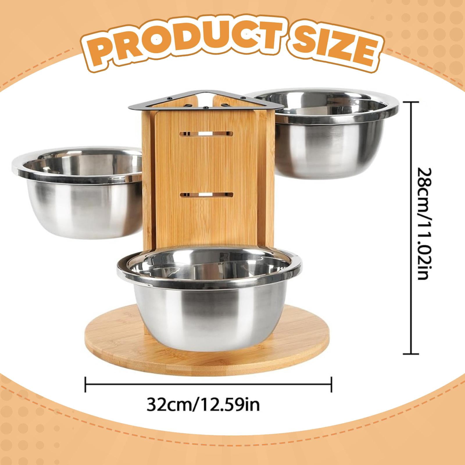 Serenable Elevated Dog Bowls Feeding Bowls Sturdy Portable Easy Care Pet Supplies Pet Feeder Feeding Station for Small Medium Large Dog