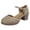 Brown, variant on Women's Heeled Sandals Boho Hollow out Closed Toe Heels Breathable Work Business Casual Shoes with Arch Support White Size 7