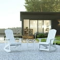 thumbnail image 2 of Flash Furniture Savannah 3-Piece Poly Resin Rocking Patio Chair and Side Table Set, White, 2 of 12