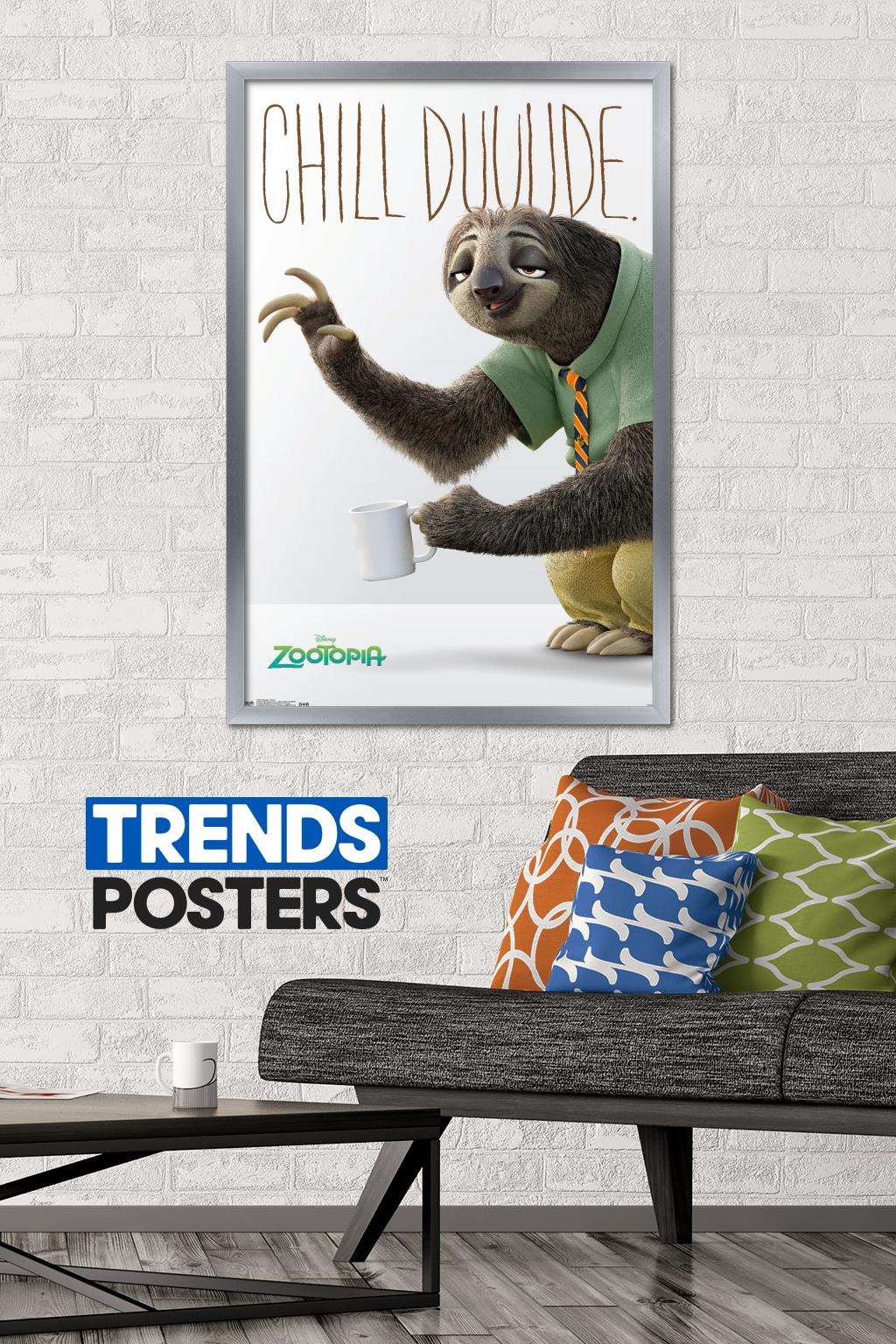 Disney Pixar Zootopia - Flash Wall Poster, 22.375" x 34", Framed