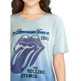 thumbnail image 4 of Time and Tru Women’s Rolling Stones Front Back Graphic Tee with Short Sleeves, Sizes S-XXXL, 4 of 4