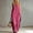 Hot Pink, variant on Womens Romper Crew Neck Sleeveless Zip Up Soft Fabric Casual Wide Leg Jumpsuit 1 Piece For Daily Wear Summer