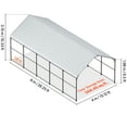 thumbnail image 5 of KFFKFF Durable Metal Carport, 13' x 26' Outdoor Shelter with Steel Frame & Roof, Versatile Garage Tent with Detachable Sidewalls for Vehicles, Boats, 5 of 9