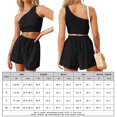 thumbnail image 2 of Pantalones Cortos De Salón Mujeres Lounge Shorts Crop Tops Sin mangas Trajes de verano de dos piezas (Negro M) Ygjytge para Mujer Negro T XL, 2 of 8
