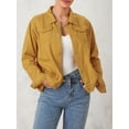 thumbnail image 3 of Musuos Women´s Solid Color Denim Jacket, Casual Long Sleeve Button Down Chest Pocket Jean Jacket, 3 of 10