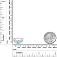 thumbnail image 3 of Gem Stone King 925 Sterling Silver Blue Apatite White Topaz and White Moissanite Engagement Ring for Women (1.36 Cttw, Gemstone, Round 6MM and 3MM, Size 9), 3 of 4