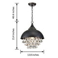 thumbnail image 5 of The Lighting Store Visalia Antique Black Single Light Crystal Pendant Chandelier, 5 of 5