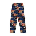 thumbnail image 3 of Fotbe Bowling Ball And Flame Men's Pajama Pants,Sleepwear Pants,Pj Bottoms Drawstring And Pockets-Small, 3 of 7