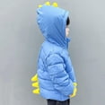 thumbnail image 7 of Hicidod Baby Fleece Jacket Hooded Long Sleeves Warm Down Coat Cute Dinosaur Lightweight Thick Fleece Lined Winter Outwear, 7 of 7