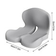 thumbnail image 2 of AuroraX Ergonomic Low Back Office Chair Cushion Comfort Soft Memory Foam Seat Cushion for Tailbone Pain, Sciatica, Coccyx Pain, Back Pain, and Hemorrhoid Relief, 2 of 6