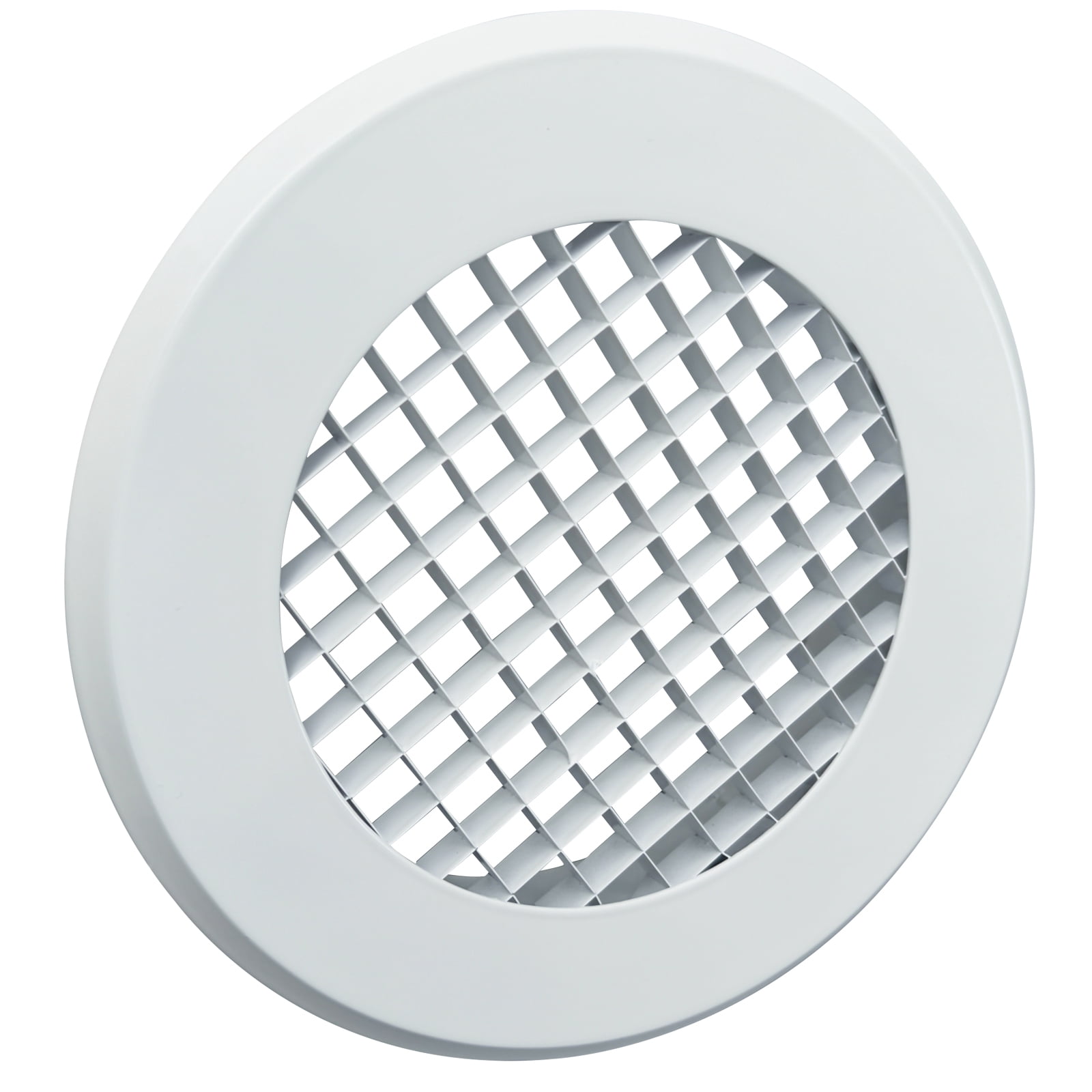 JOYOAIRE 6-Inch Round Egg Crate Air Vent, White Heating and Cooling Register Grille, 1-Pack